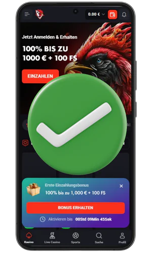 Sie haben erfolgreich ein Konto erstellt Rooster bet